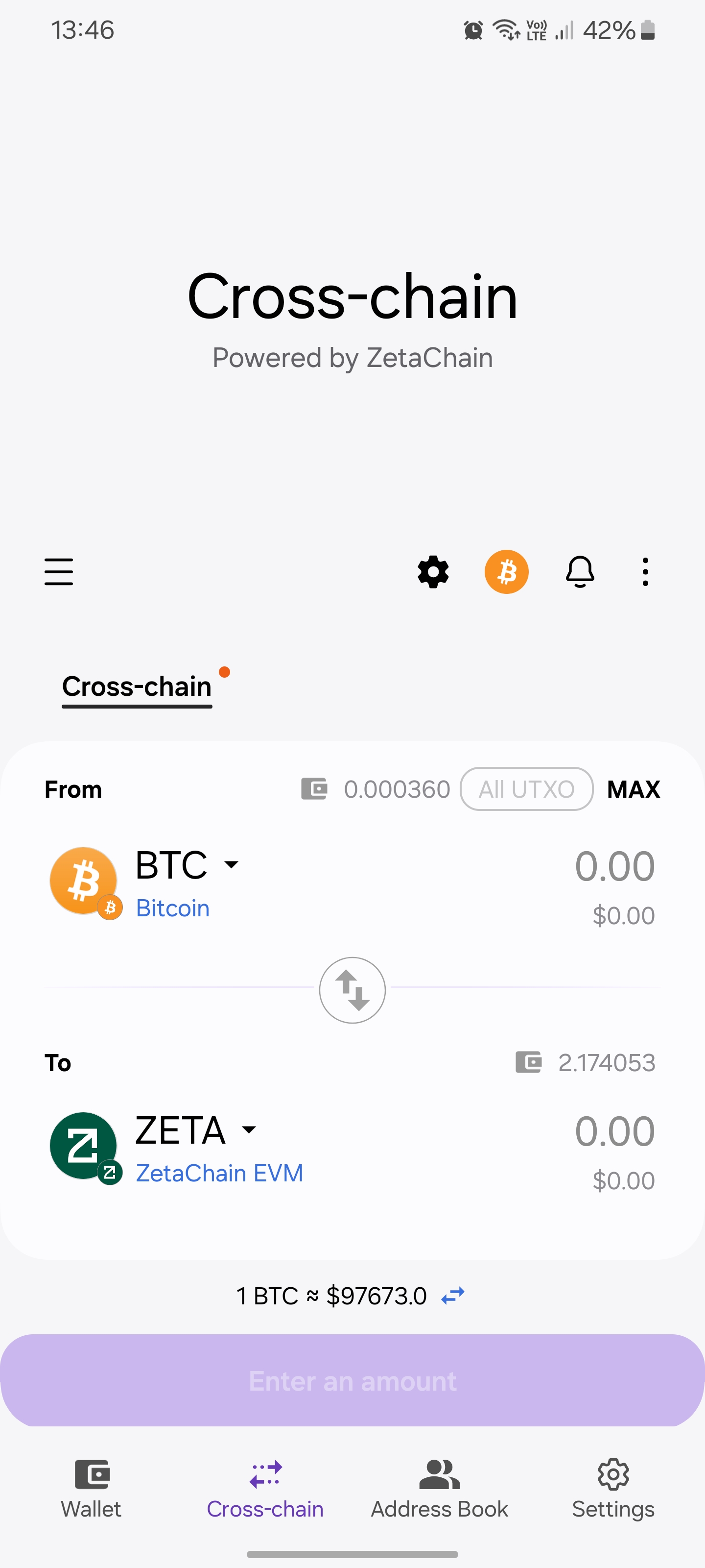 Cross-chain Bitcoin - ECOIN Wallet