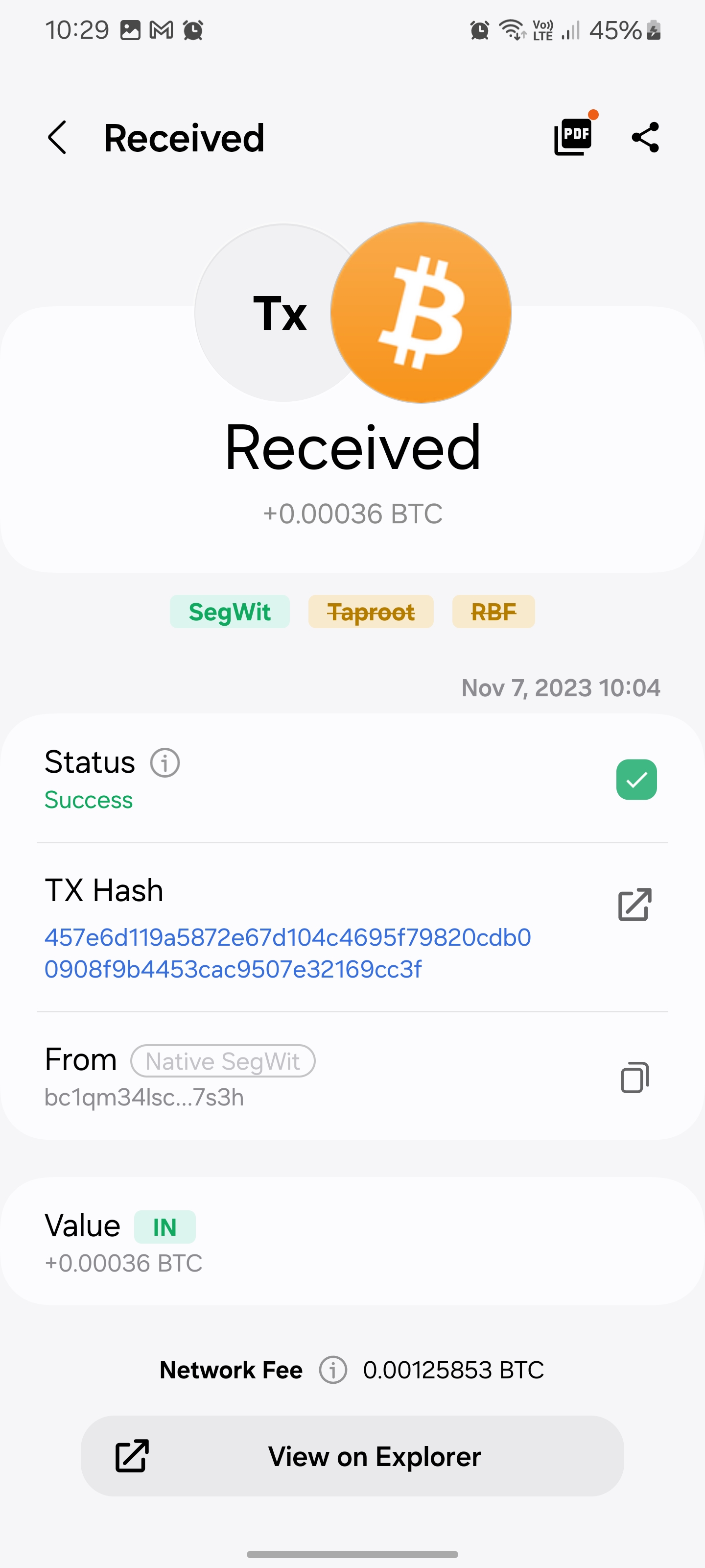 Bitcoin full transaction details - ECOIN Wallet